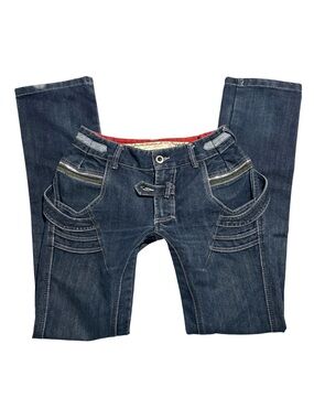 Amen Low Rise Y2K Vintage Utility Straight Leg Jeans
